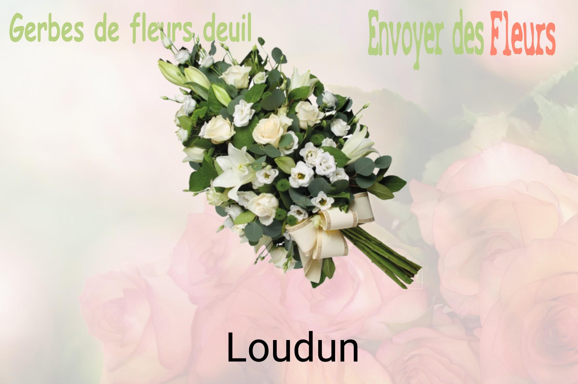 Gerbe de fleurs de deuil livrée à Loudun
